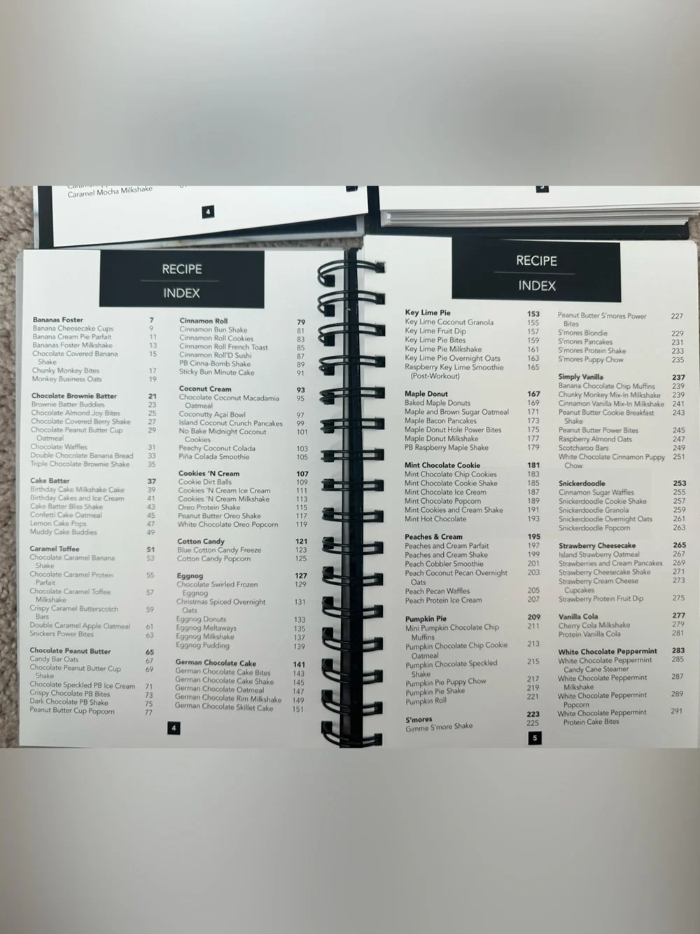 Clean Simple Eats & Treats Spiral Recipe cookbooks set of 2  - White Covers